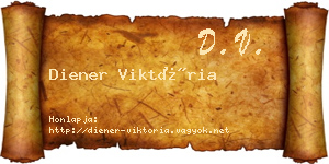 Diener Viktória névjegykártya