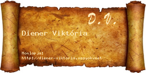 Diener Viktória névjegykártya